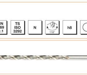 DIN 1869 -1 Silindirik Saplı Çok Uzun Matkap Ucu N Tipi