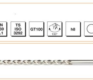 DIN 1869 -1 Silindirik Saplı Çok Uzun Matkap Ucu - GT 100 Tipi