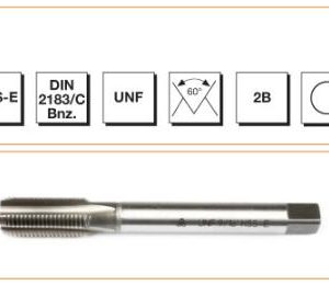 DIN 2183/C USA İnce Vidalı Düz Kanallı Makina Kılavuzu - UNF